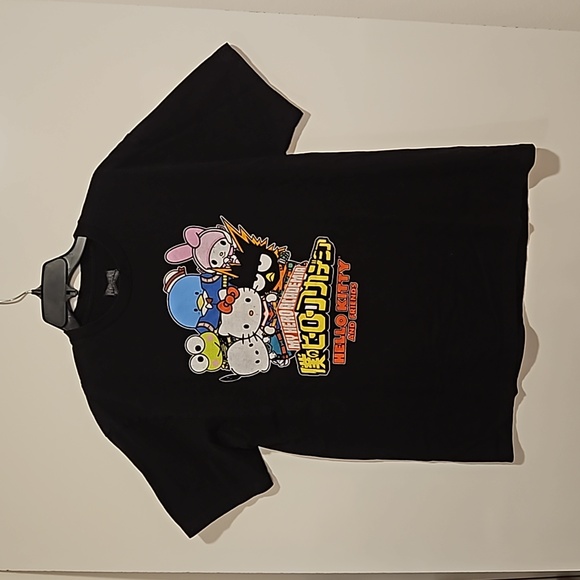 My Hero Academia Hello Kitty and Friends black graphic tee UNISEX Large - Picture 7 of 7